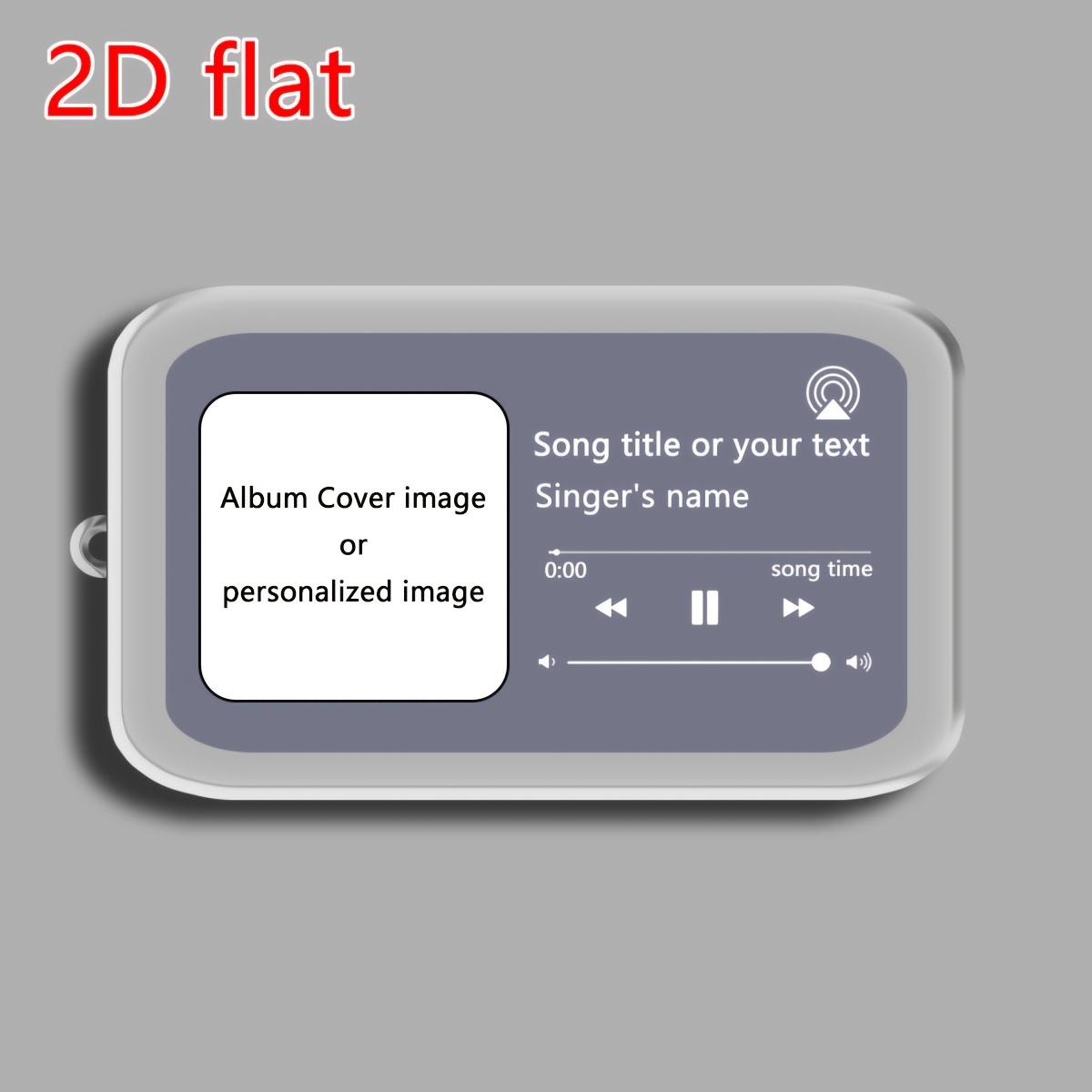 TEMU Llavero de Álbum Musical Horizontal Personalizado 2D con Cierre de Langosta - Fotos y Personalizadas, Diseño de de Álbum a Medida, Ideal para