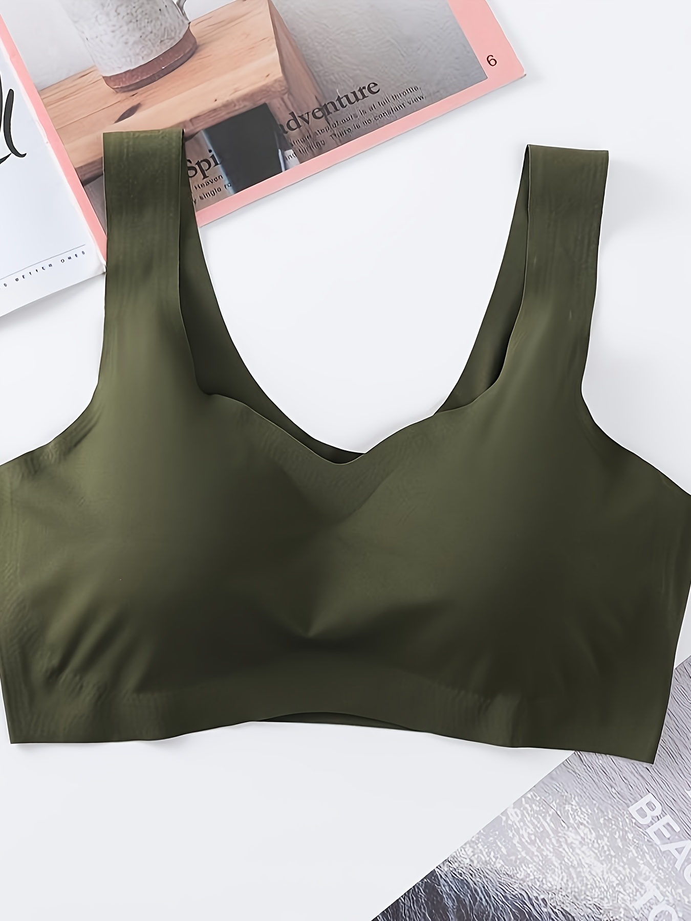6 pack large size seamless underwear without steel ring beautiful back sports breathable anti sagging sleeping vest style gathered womens bra suitable for leisure and   Product details 6