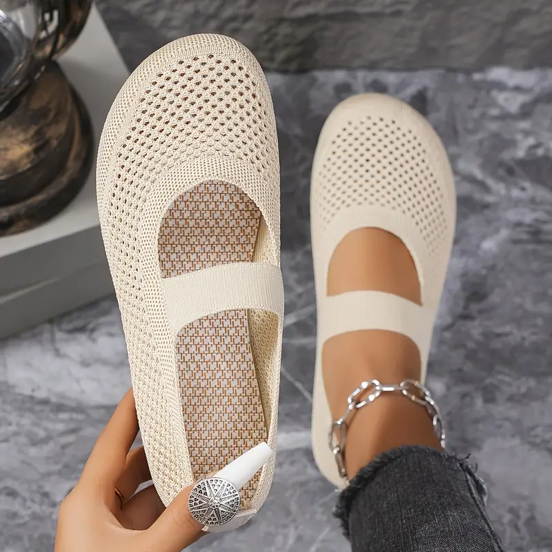 womens casual sport walking commuter lightweight breathable mesh knit shoes details 6