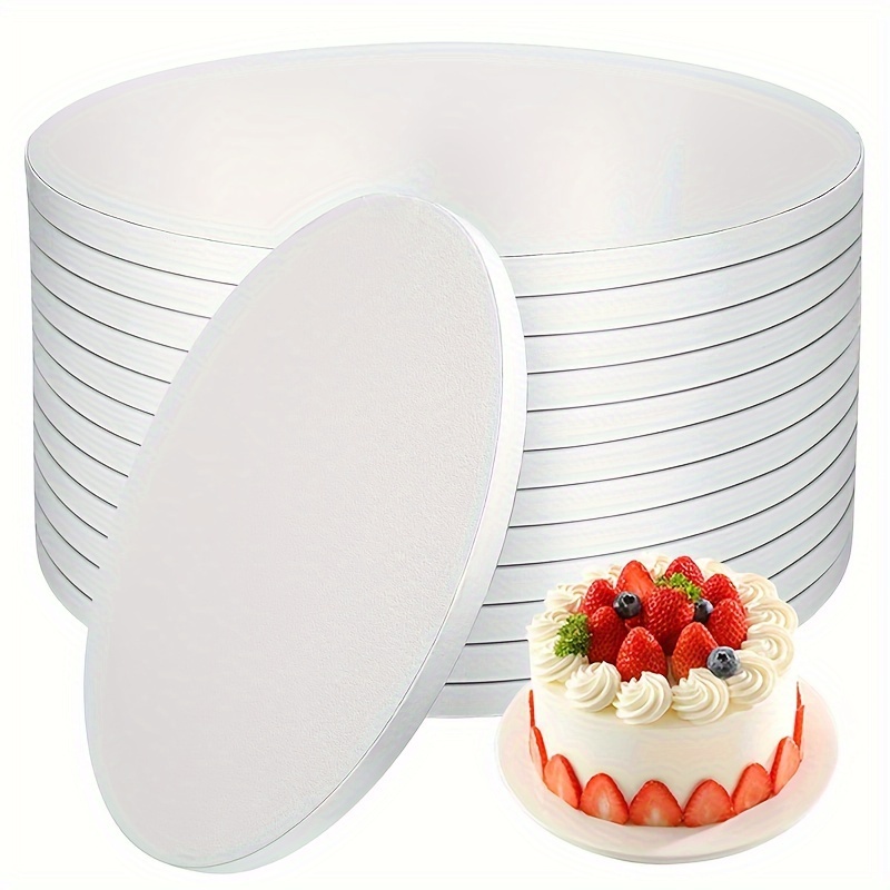 

10-inch Round Cake Boards, Pack Of 2, White Cardboard Cake Circles Base Tray For Heavy/multi-tier Cakes, Food-grade Disposable Cake Drum For Baking, Decorating, And Serving Pizza And Desserts