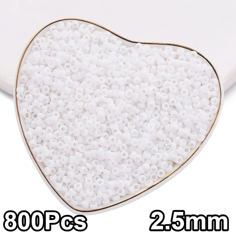 800pcs 2.5mm Multicolor Solid Color Glass Seed Beads