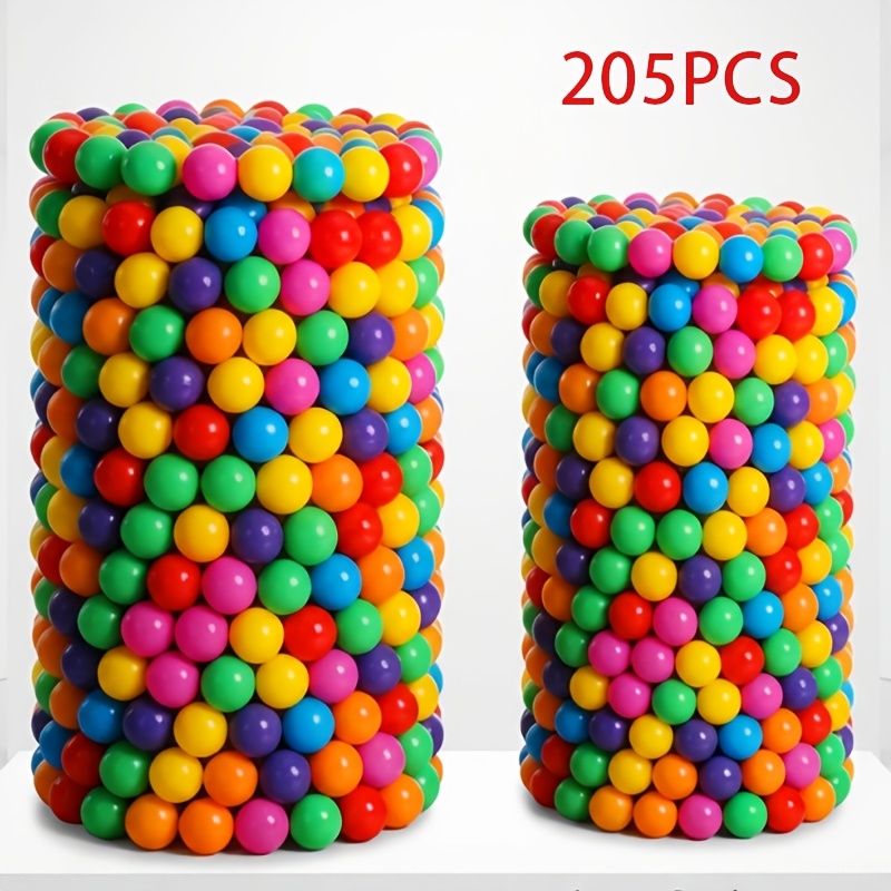 205/302pcs Children's Pit, Pressure-resistant Pe Ocean Balls - Reusable Rainbow-colored Toys, Suitable For Children's Use