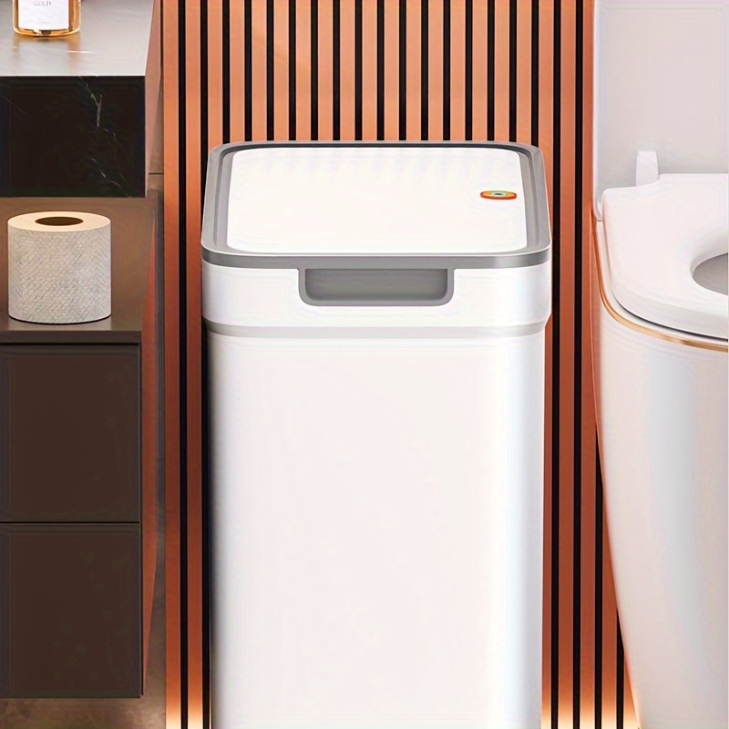 Sooyee 3er Pack Mülleimer Mit Deckel 10 L – Schlanker Abfalleimer Für Bad, Küche, Büro