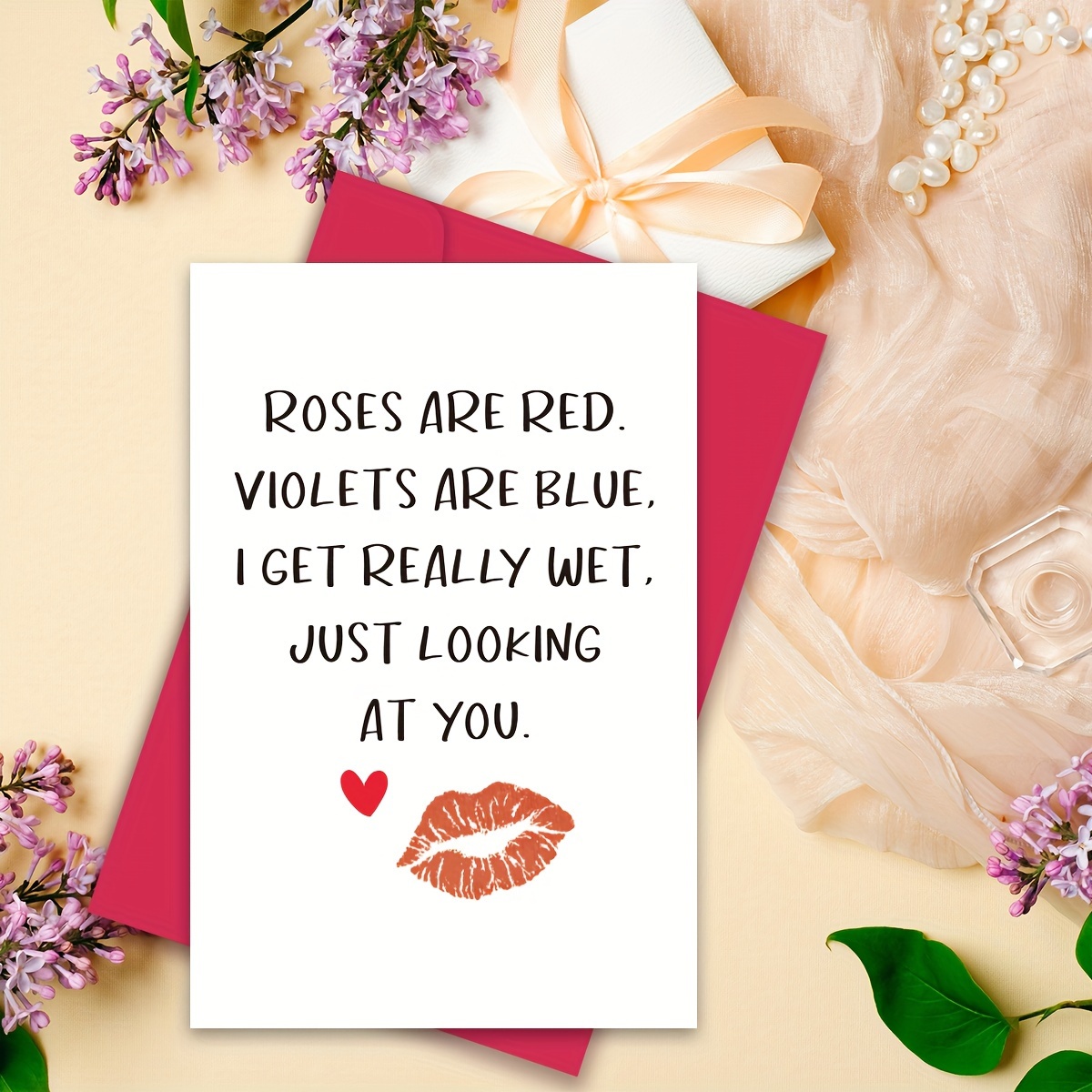 

1pc Funny Love Card, Valentine's Day Card For Him, Sexy Anniversary Card For Husband And Boyfriend