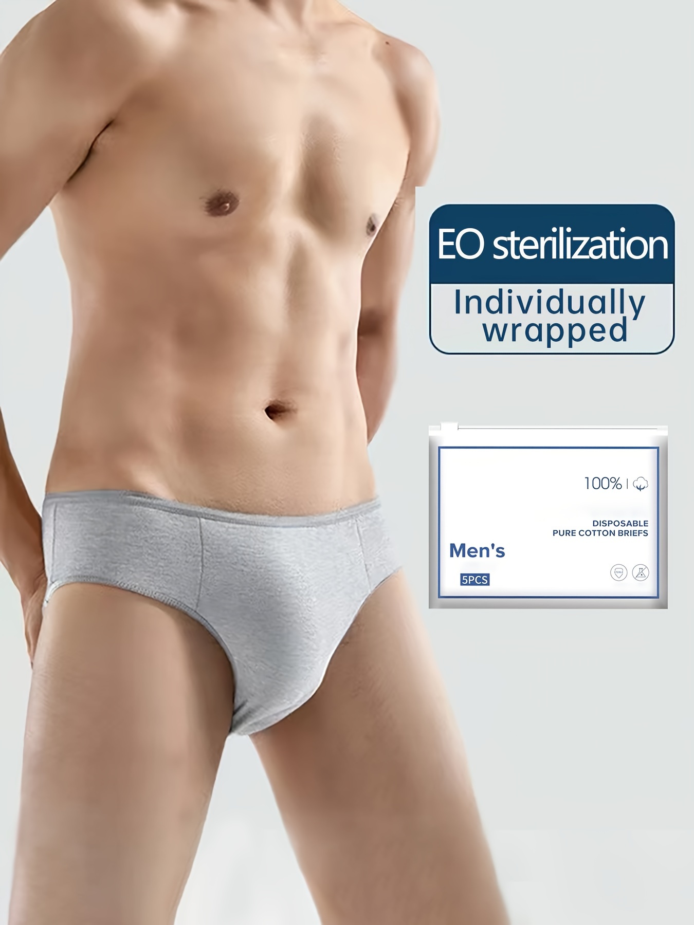 Buy Mens Disposable 100% Cotton Underwear Travel Boxers Briefs