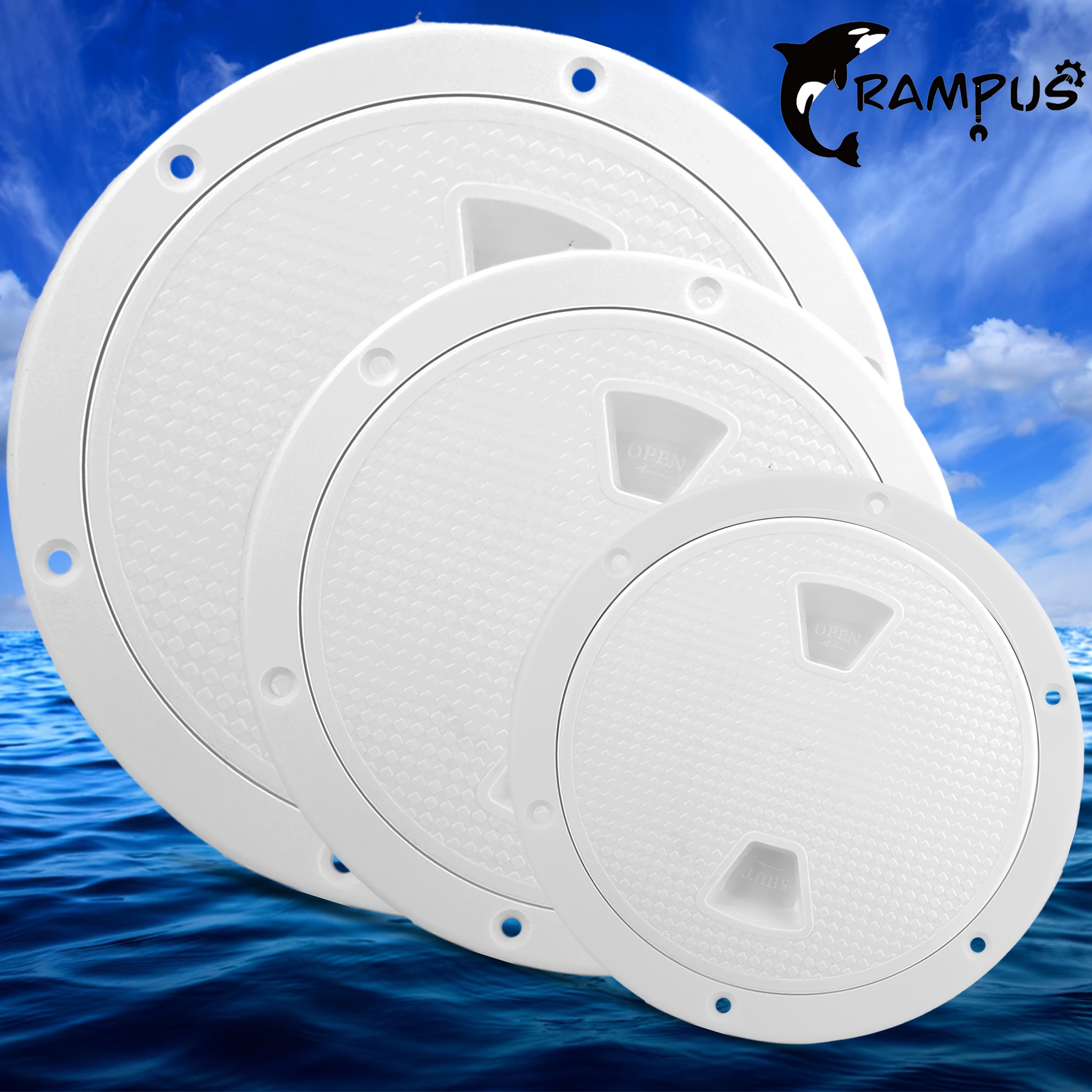 

Uv-resistant White Abs Boat With Detachable Cover - Round Plate , Multiple Sizes (4", 5", 6", 7", 8")