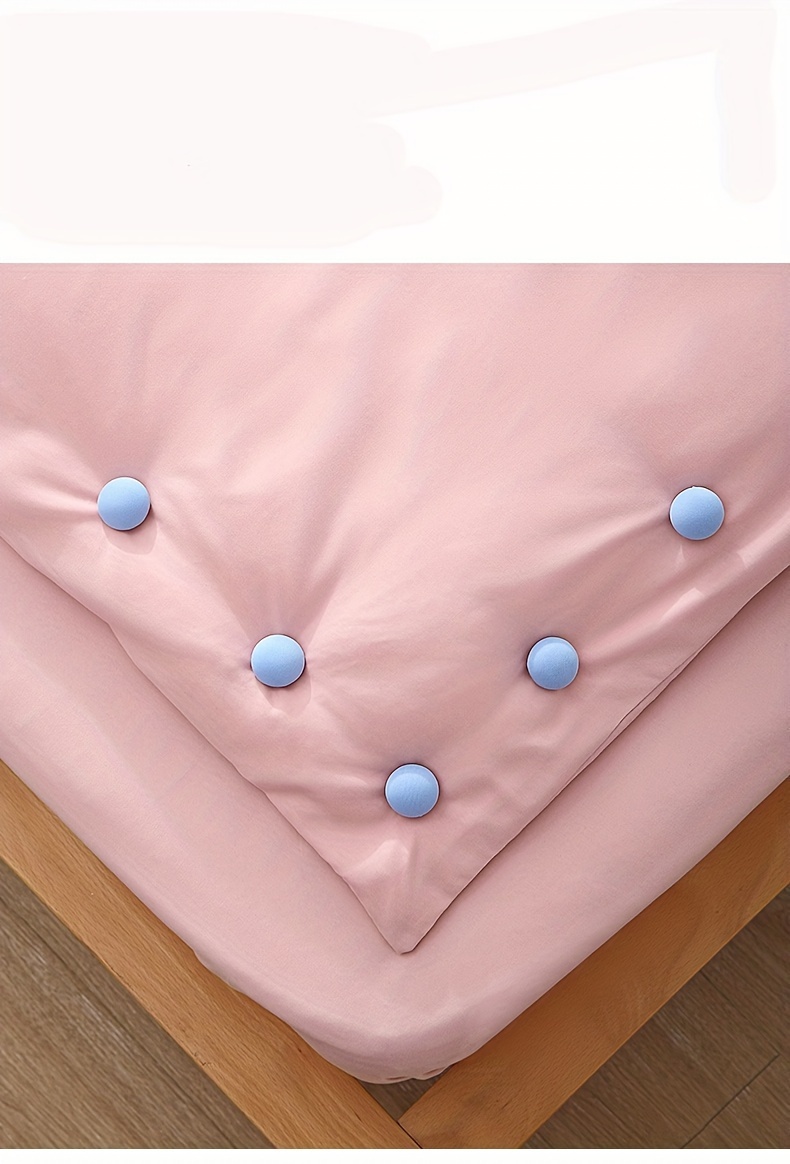 6pcs pink no pin quilt holders invisible non slip safety clips for sheets mattresses reusable bedding fasteners details 0