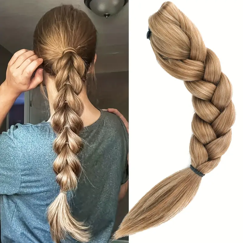braided ponytail extension claw clip ponytail synthetic extension halloween details 3