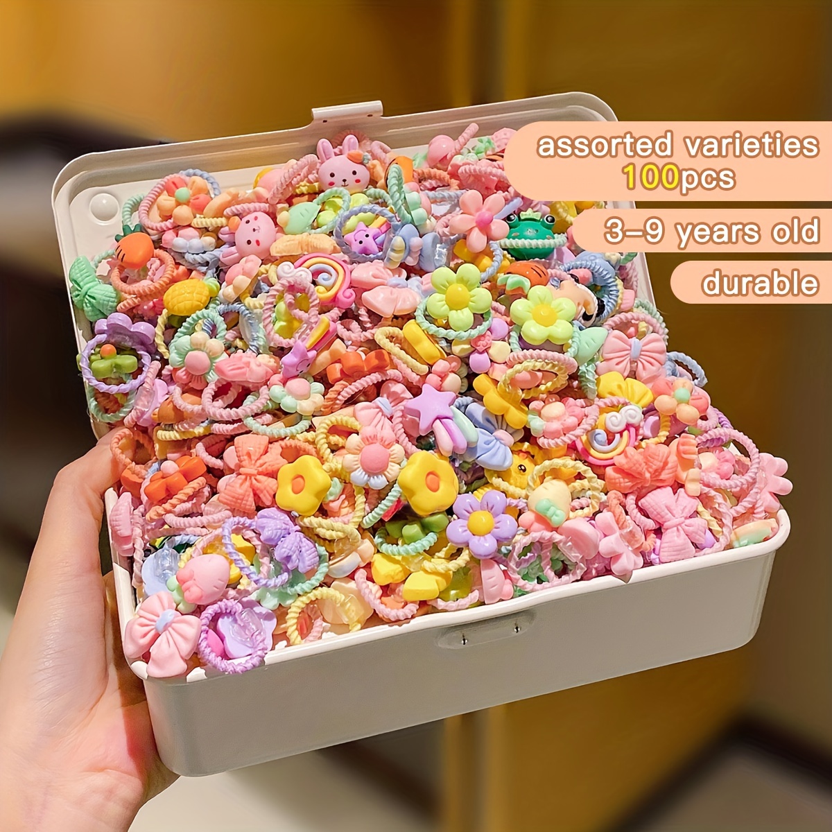 100 st färgglada cartoon hårband – slumpmässiga - Temu Sweden