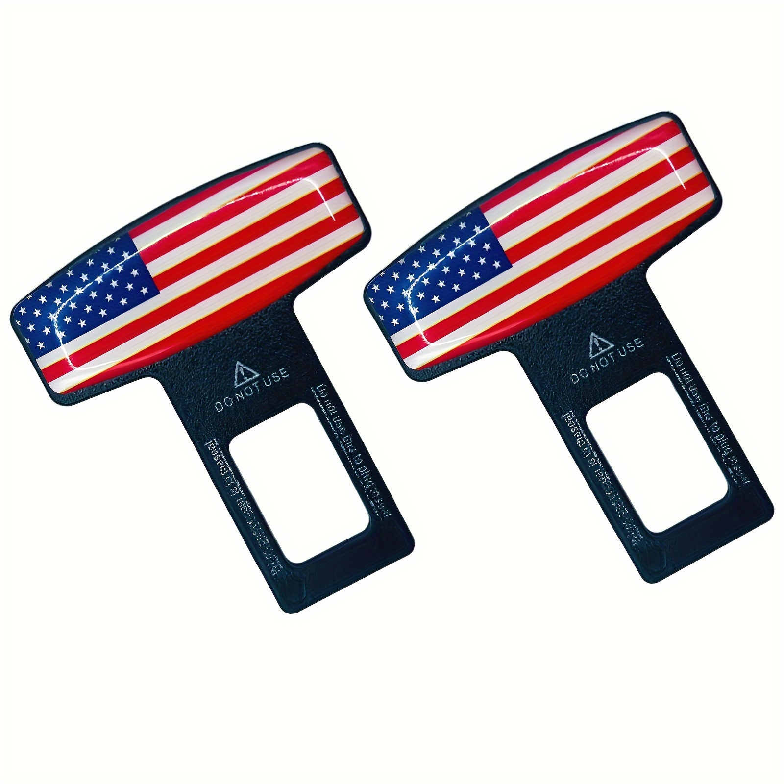 

Seat Belt Alarm , Car Seat Belt Clips, Seatbelt Clip Buckle Alarm Stopper, Made Of High-quality Carbon Fiber And Aluminum, More Comfortable And Convenient For Driving, Usa Flag