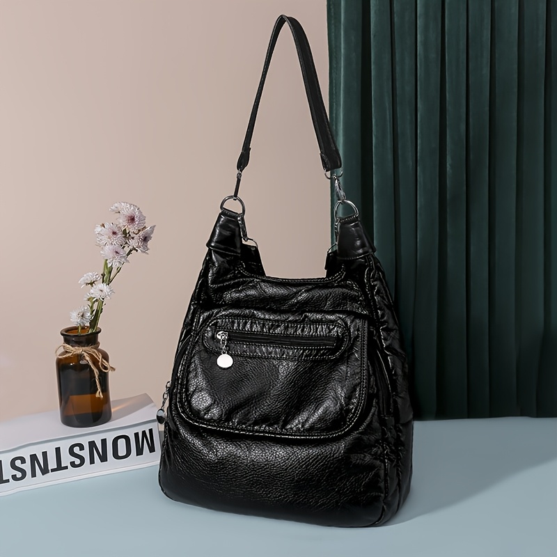 Moqueta Convertible para Mujer/Bolso de Hombro/Tote - Cierre con Cremallera, Compartimento Espacioso, Ligero para Trabajo y Viaje - Disponible en Blanco, , Rojo, Gris - Bolso Minimalista, Bandolera, Textura Suave