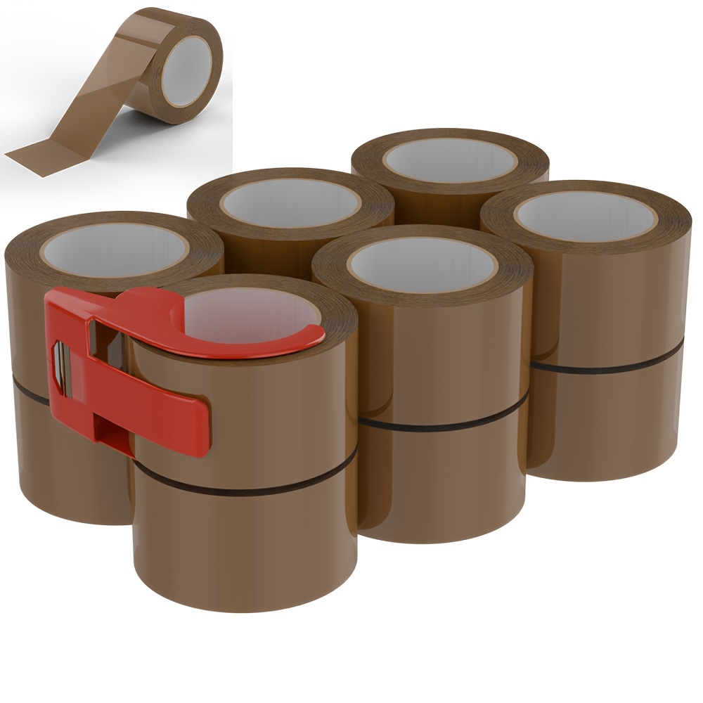 TEMU Ruban d'emballage marron 48 mm x 60 m, adapté pour , les caisses et les boîtes d'expédition