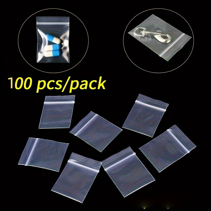 

Value Pack 100pcs 2*3/3*3/4*3cm 3 Size Mini Zip Design Baggies Plastic Packaging Bags Small Plastic Zipper Bag