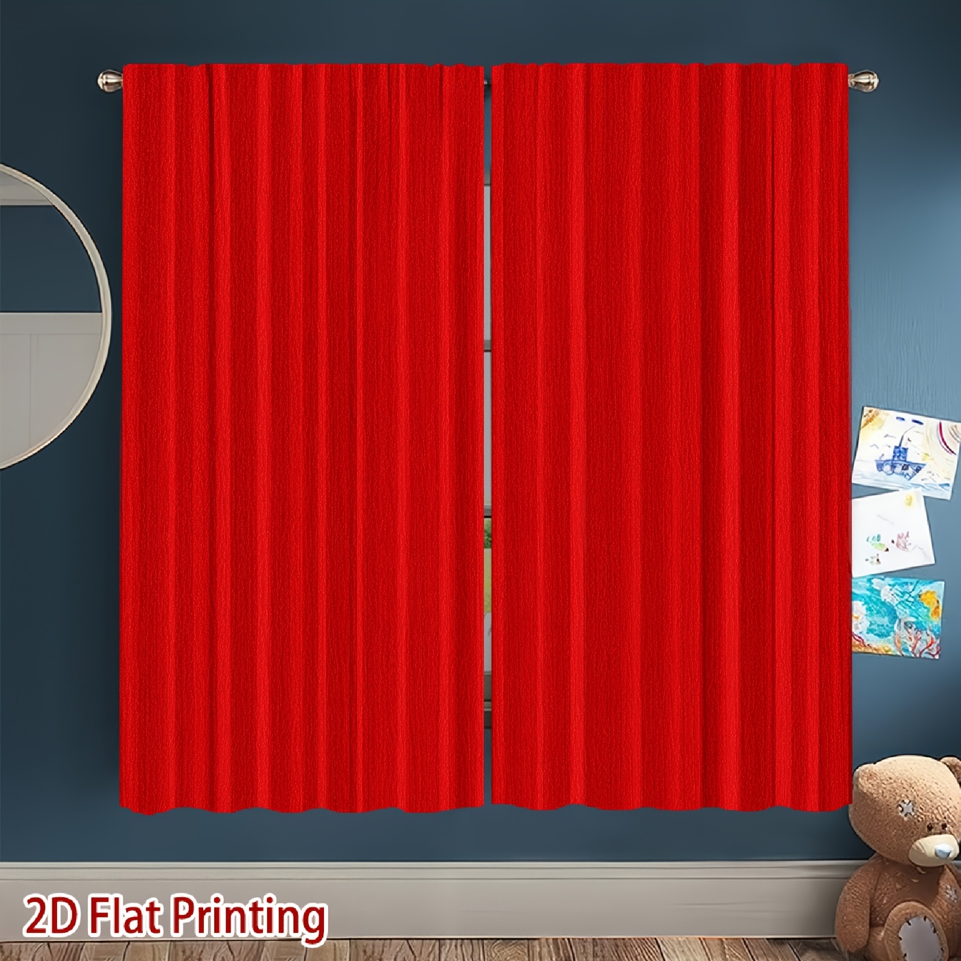 red curtains sold on Temu United States