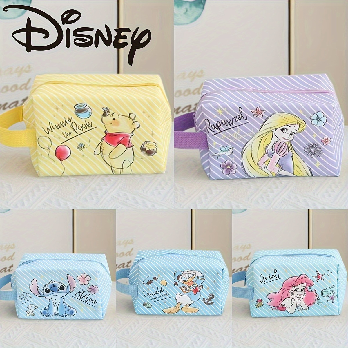 

Disney Travel Cosmetic Bag, Large Capacity Pu Toiletry Bag Makeup Accessories Organizer, Best Gift For Women