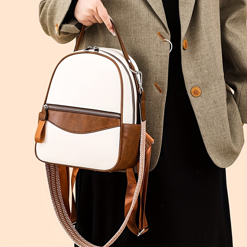 mini backpack purse women retro two way shoulder bag simple - Temu Morocco