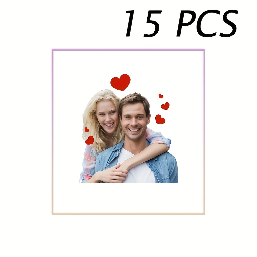 Image of Customized Temporary Tattoo -15pcs Set | Couple Tattoo, Personalized Photo And Logo Design, Suitable For Parties, Proposals, Festivals, Etc. | Suitable For Team, Family, Or Company Gatherings And