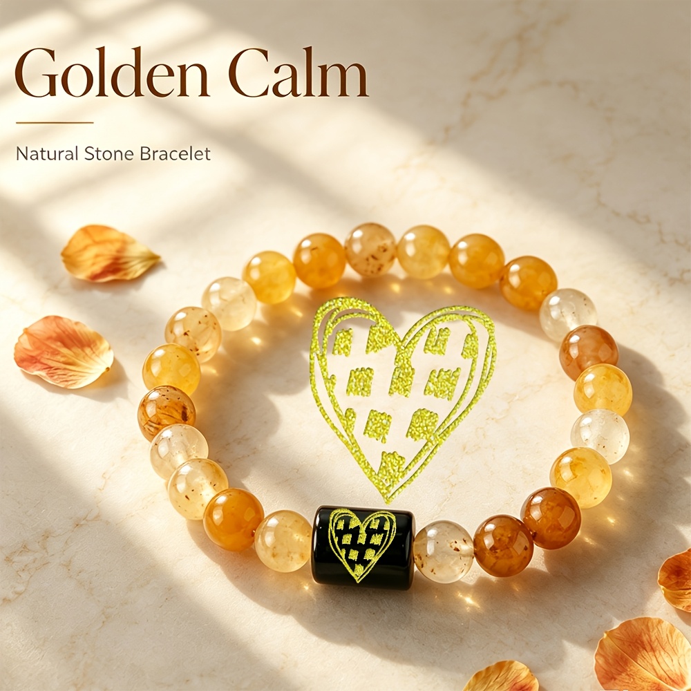 Natural Pink Agate Stone Stretch Bracelet for Women