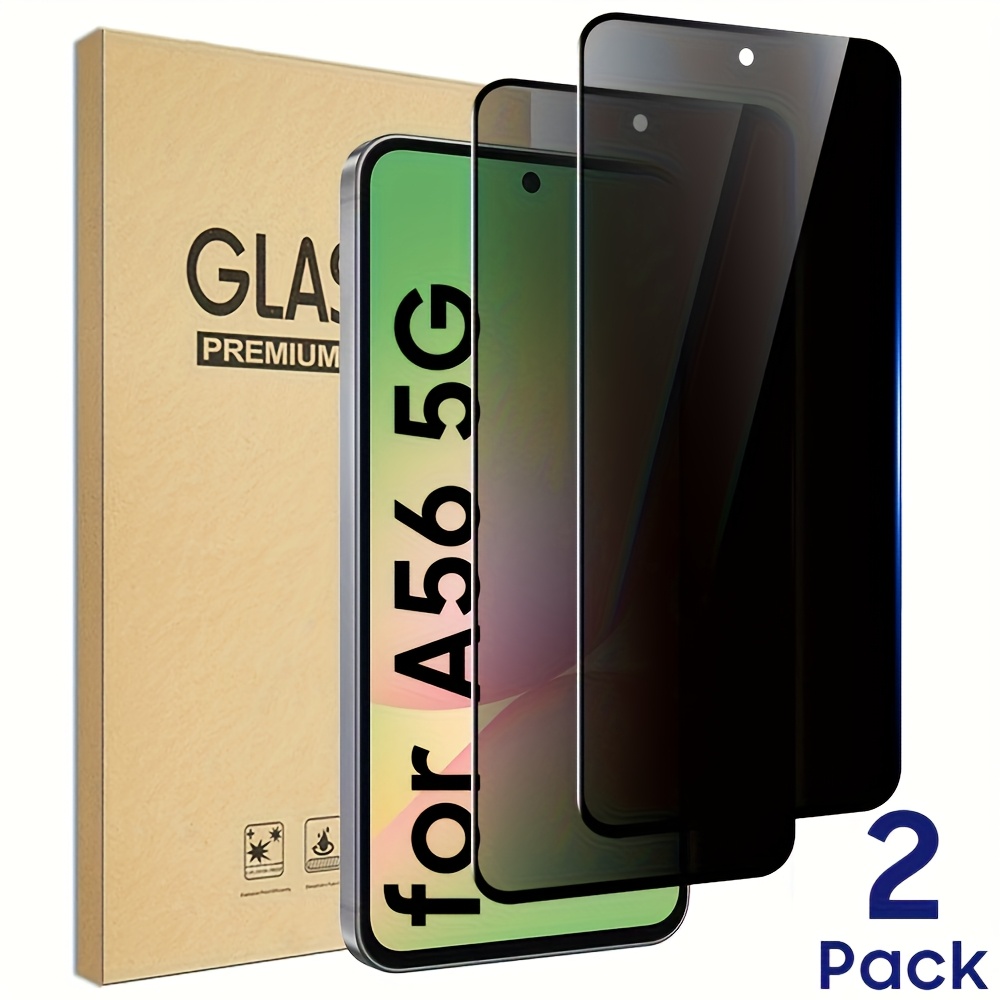 E-shop 2 Stück Privatsphäre-Schutzfolie für A56 5G, Vollflächiges Gehärtetes Glas, Blasenfrei für A36 5G - Fingerabdruck-kompatibel