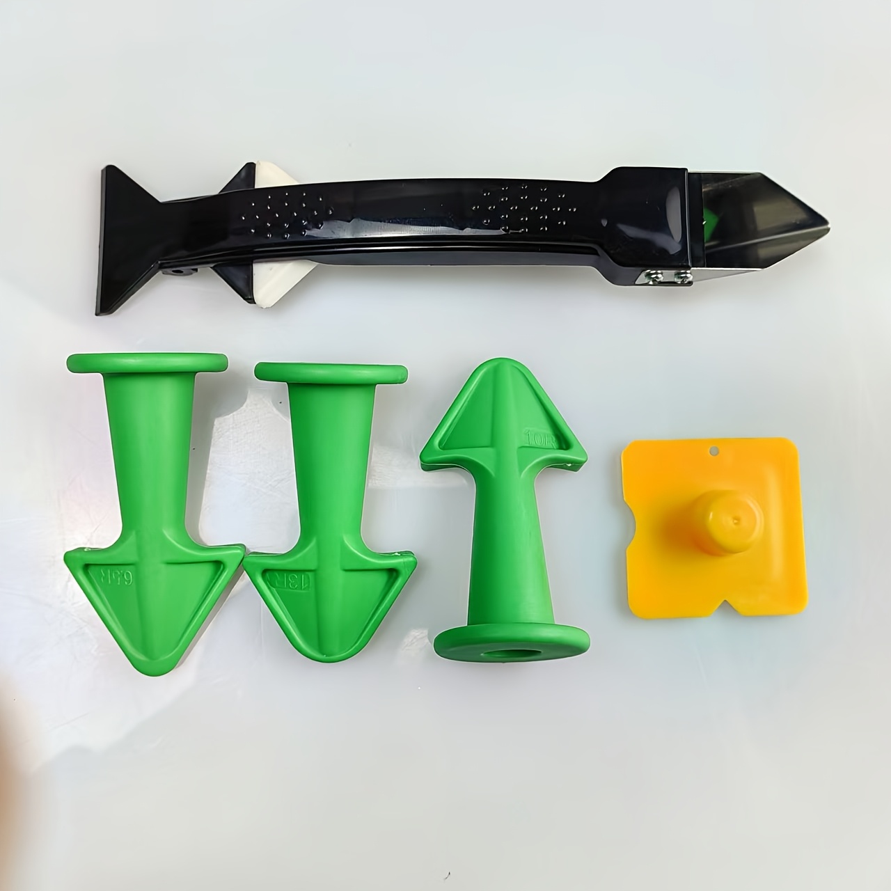 E-shop 5er-Pack Dichtungs-Düsen Applikator Finish Werkzeug Spachtel Kunststoff Kleber Schaufel Fliesen Ziegel Fugen Boden Entferner Fugen Set