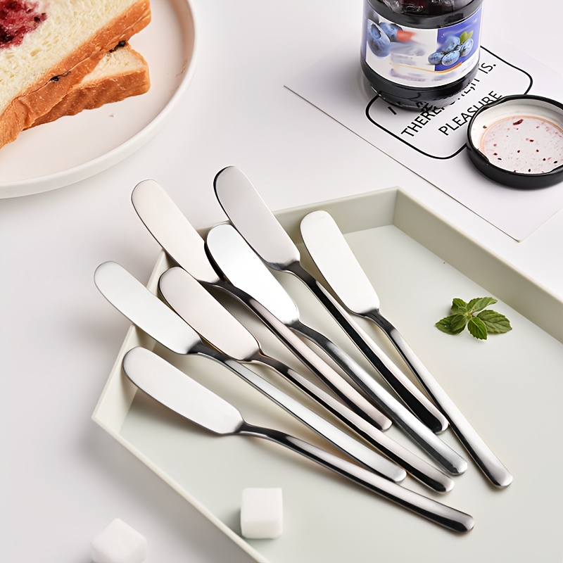 

Elegant 1pc Stainless Steel Knife - Multifunctional Cream And Cheese Knife, Suitable For Cheese, Cold Butter, Jam, Pastry, , Tomato Sauce, And Tools, Restaurant Utensils, Parties, Hotels