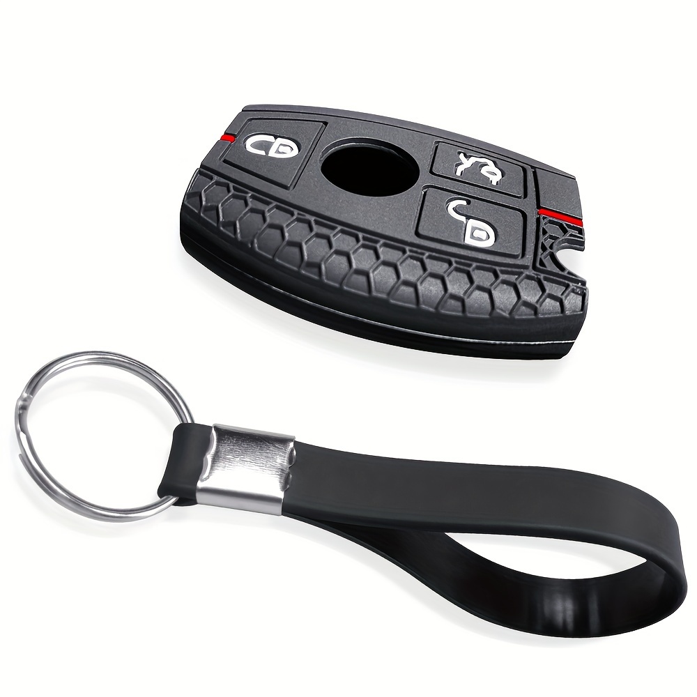 TEMU de silicona para control remoto de coche para w204 w205 AMG CLA W213 GLC W176 W177 GLA E S W639 W212 W205 W219 GLE GLK SLK accesorios llavero