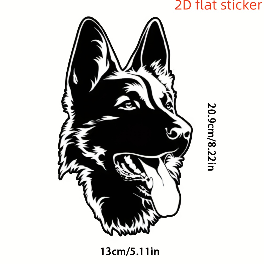 German Shepherd Black Outline Vinyl Sticker | Waterproof Decal Suitable For All Vehicles, Laptops, Safe Surfaces