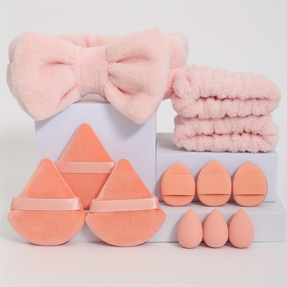 

12pcs . 1 Bow Tie & 2 Wrist & 3 Makeup Sponges & 3 Triangular & 3 -shaped . Foundation Mixed , For Liquids, And Powders, - Makeup , Dry And Wet Use Foundation Makeup , Suitable Types