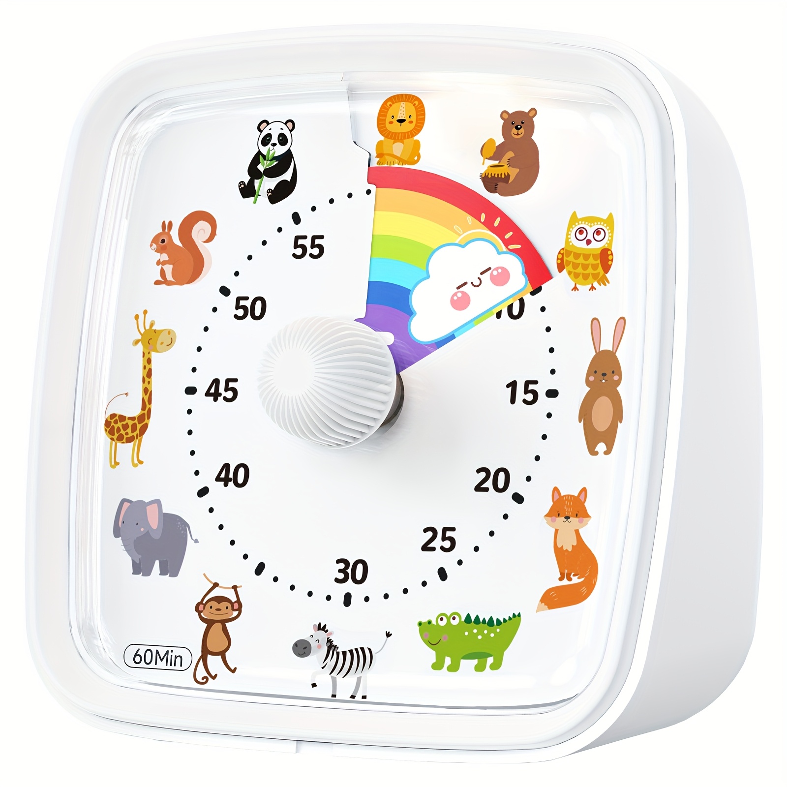 E-shop Visualer Timer mit Nachtlicht, Meerestier-Zifferblatt Countdown-Timer für das Klassenzimmer, leises 60-Minuten-Zeitmanagement-Tool für Arbeit,