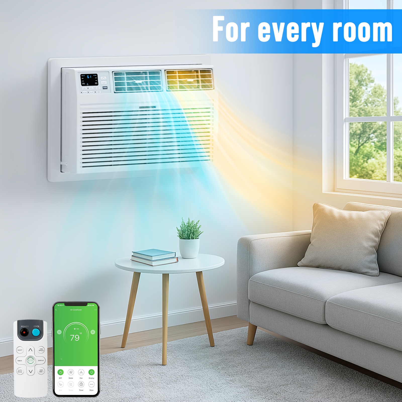 smart 10000 btu wall air conditioner heat wall ac unit Temu
