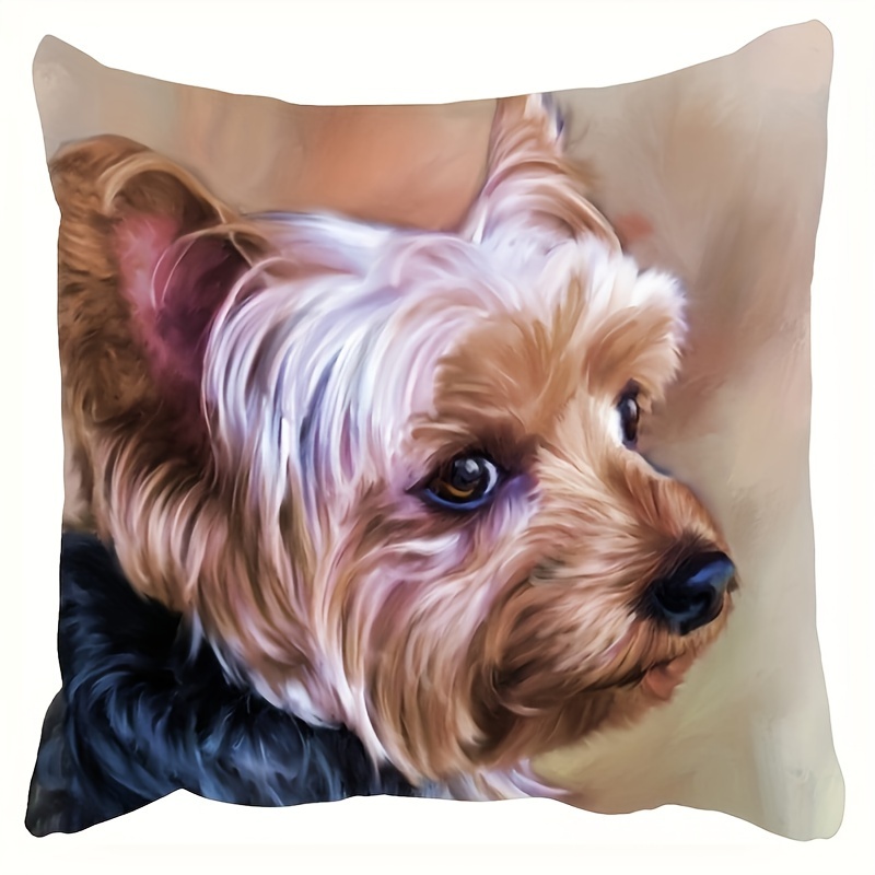 

Personalized Dog Design 18x18 Inch Plush Pillowcase - Soft, Single-sided Decor For Home & Sofa (cushion Not Included)