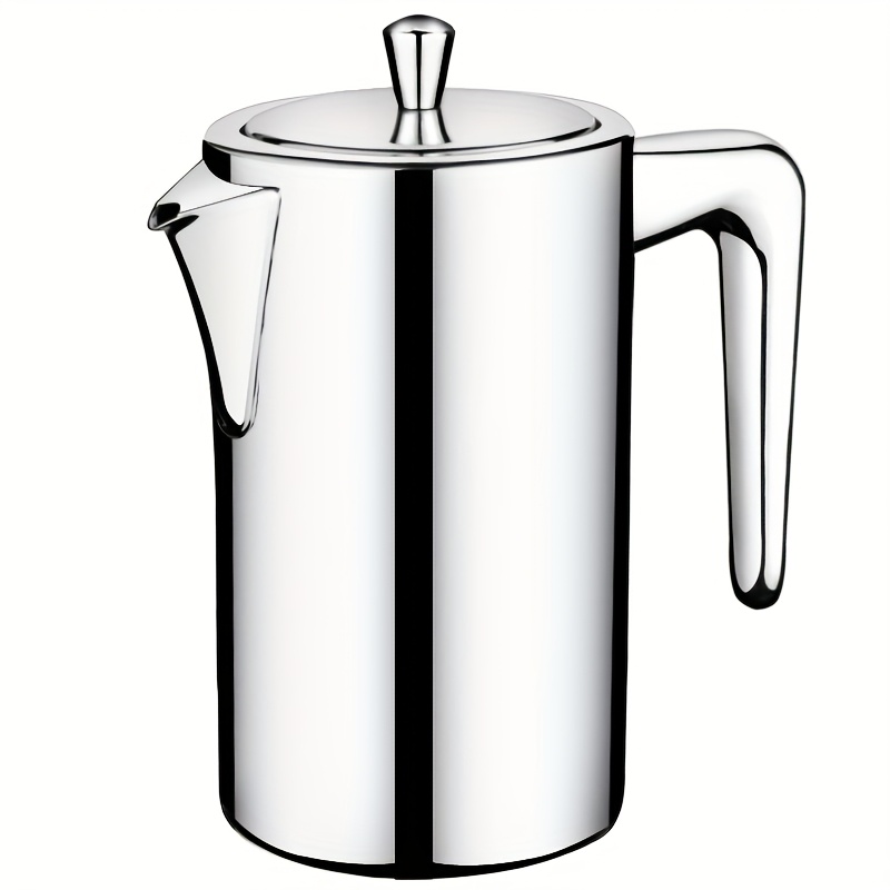 304 Stainless Steel Teapot With Tea Strainer, 0.8mm Thick Stainless Steel, Surface High Mirror Polishing