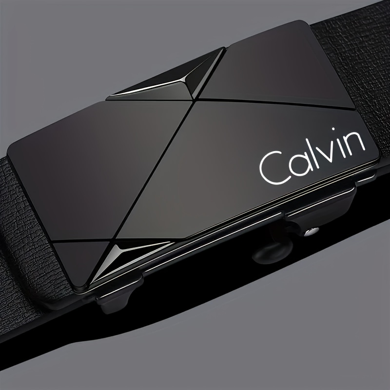 mens automatic   belt pu leather with alloy   sleek     size for office casual wear ideal gift for fathers day graduation   formal accessory geometric pattern durable Product details 4