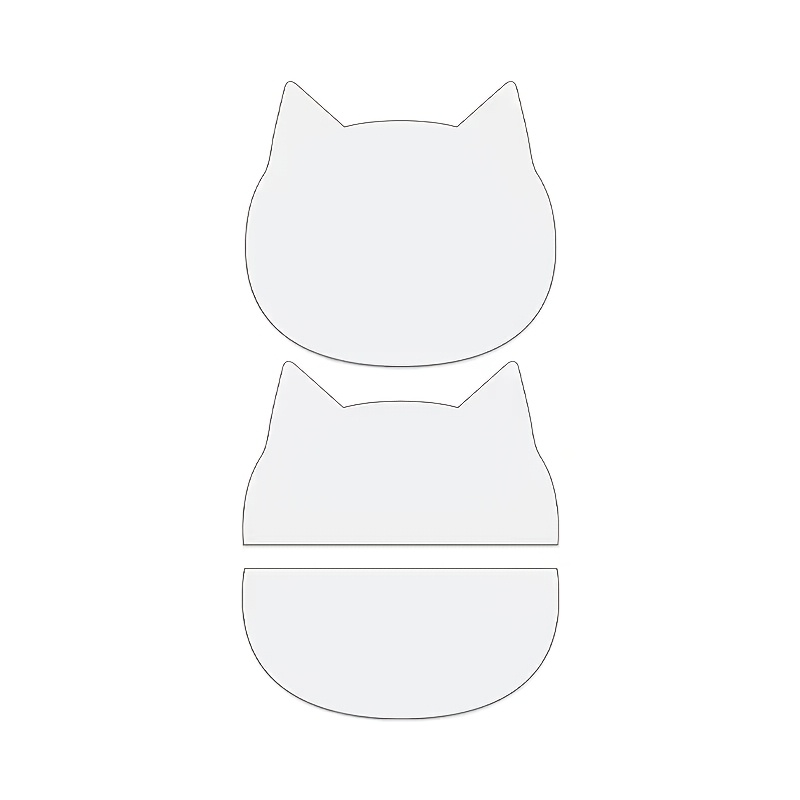 Image of 3pcs Transparent Pet Cat Mini Coin Purse & Wallet Templates Suitable For Sewing Projects, Diy Wallets, Coin Holders, Card Holders, Durable Handmade Craft Tool Gift For Crafters, Hobbyists, &