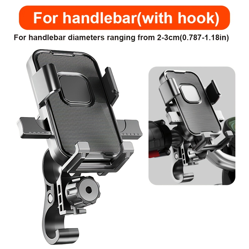 /motorcycle Phone Holder With Press-to-lock System, Adjustable Rotatable & Tiltable Phone Mount Suitable For Navigation, Smartphone For , Dirt, Scooters, For -terrain Vehicle