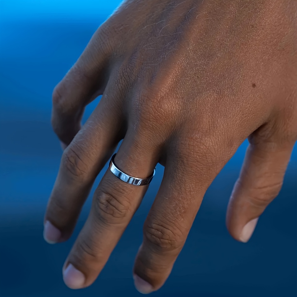 Minimalist Stainless Steel Ring Unisex Retro Durable Everyday