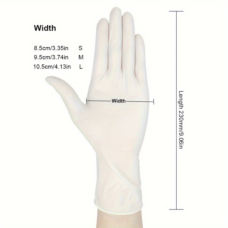 Value Pack Medium Latex Gloves Latex Gloves Disposable - Temu Canada