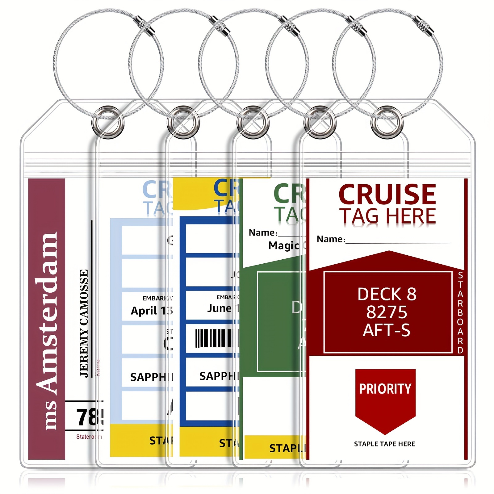 

6/8/10 Pvc Luggage Tag , , Metal , Reinforced , Zip For 2024 & 2025