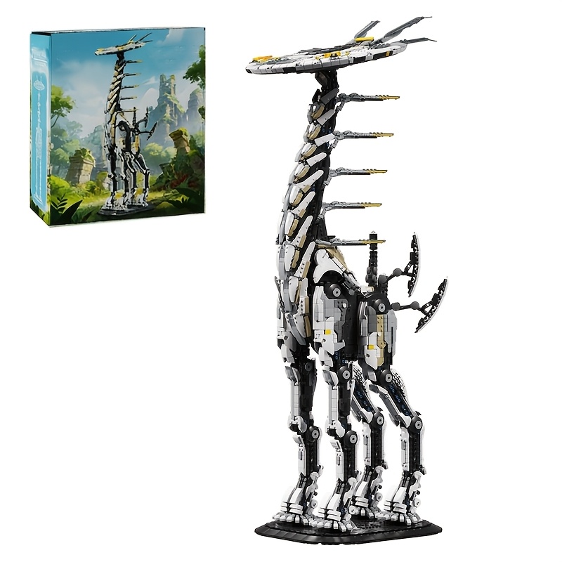 Image of With Original Box 8016pcs Bricks Building Block Model For Christmas Halloween Gift, Fl20015 Giraffe Valentine's Day Toys Block For Home Decoration.