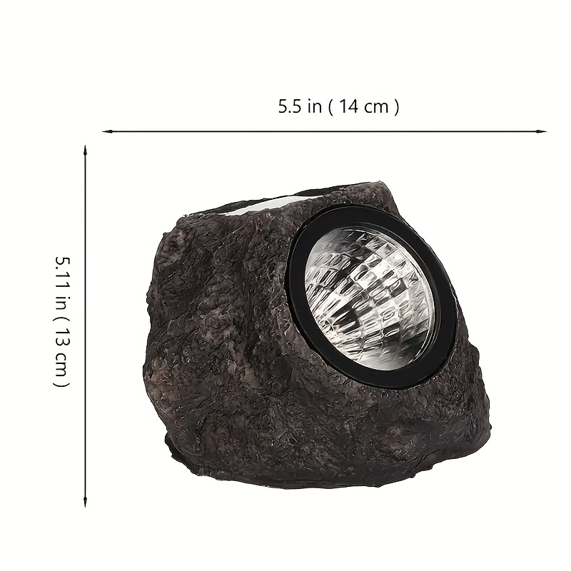 TEMU Outdoor Light, 1pc Solar Spotlight Light, Adjustable Landscape Rock, Suitable For Decks, Courtyards, Corridors, , Lawns, Stylish Spotlight,