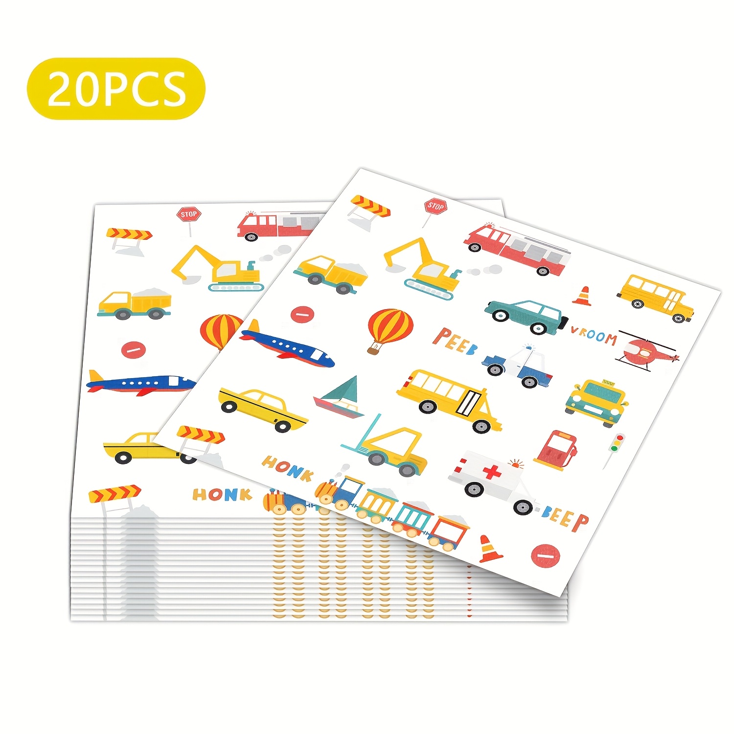 E-shop 20 Stk. Transport-Servietten aus Papier, Transport-Geburtstagsdeko, Fahrzeug-Partyservietten, LKW-Servietten, Auto-Partydeko für Jungen,