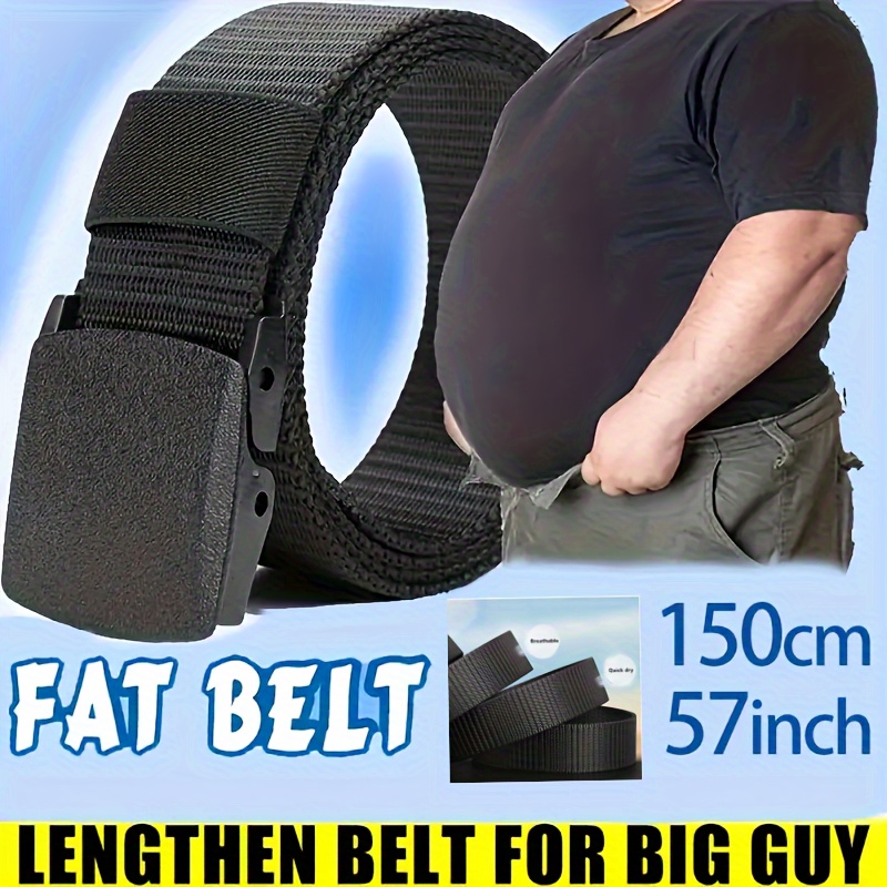 

Men's Extra Long Large Pants Belt, No Iron No Magnetic Belt