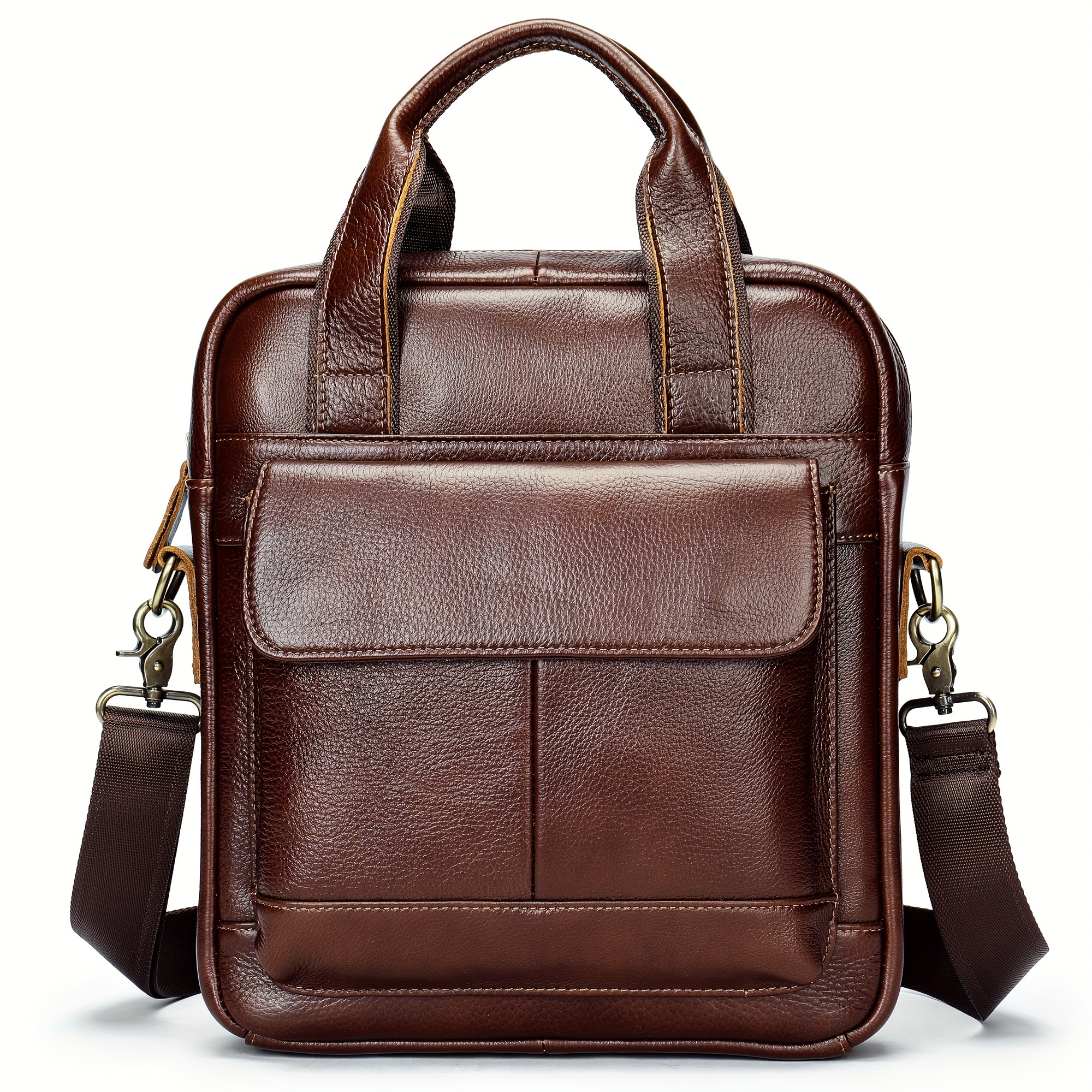 Image of Head Layer Cowhide Shoulder Bag, Genuine Leather Crossbody Bag, Handbag, Large Capacity Bag, Very Suitable For Backpacks For Commuting