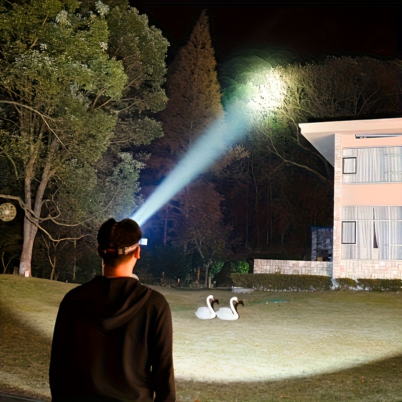 rechargeable c type headlights for outdoor use featuring a usb cable for lithium battery charging ideal for camping     led headlights are perfect for travel hiking emergencies night exploration