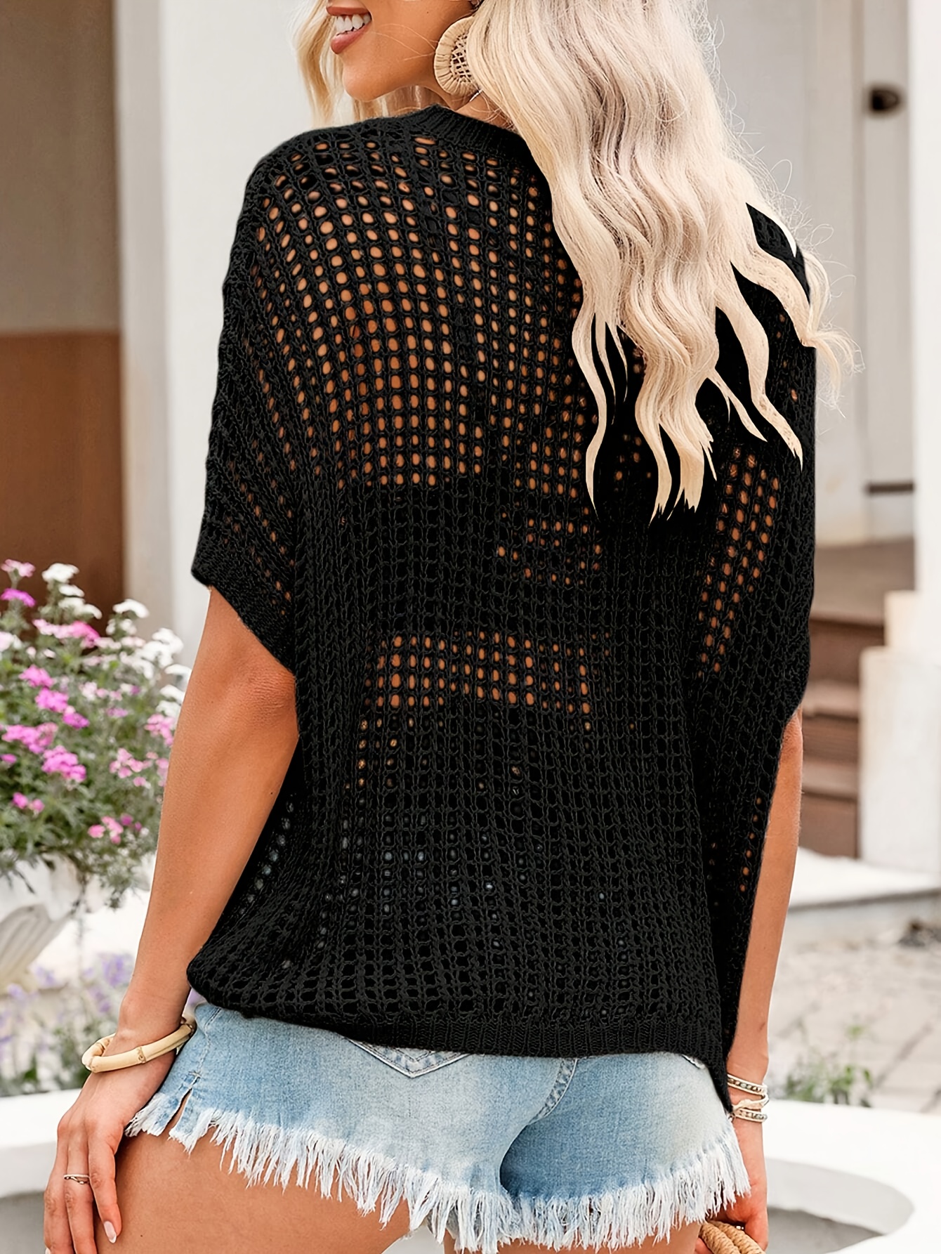 off white crochet top