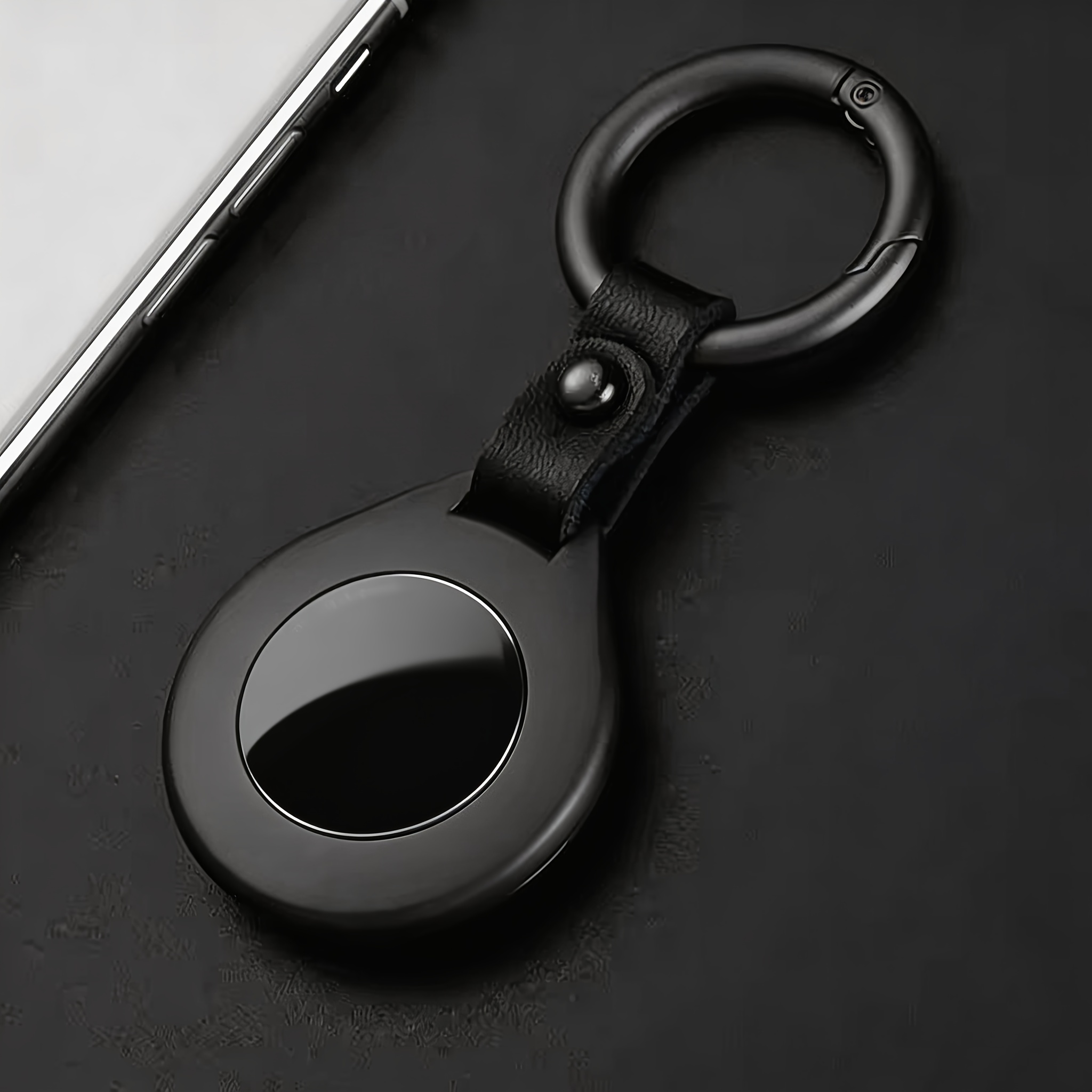 E-shop Hochwertige Leder Metall Anhänger Schutzhülle für Apple Airtag Anti-Kollisions-Schlüsselanhänger Zusatzteile Top-Verkauf Großhandel