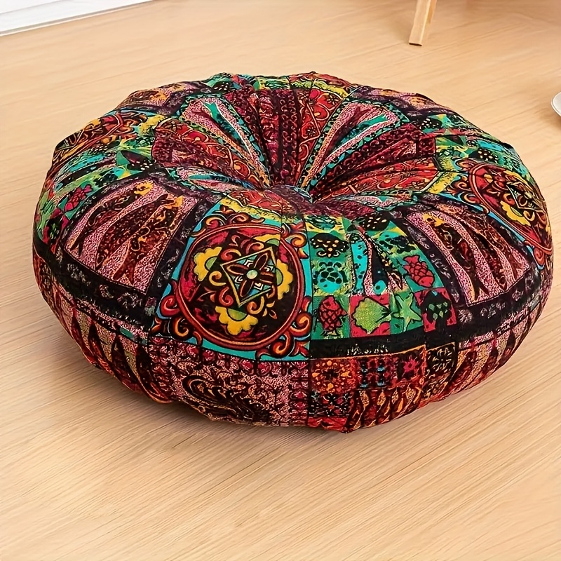 Bohemian Floor Pouf Round Pumpkin Cushion Thickened Lazy Pad Moroccan Sofa Cushion, Holiday Gift