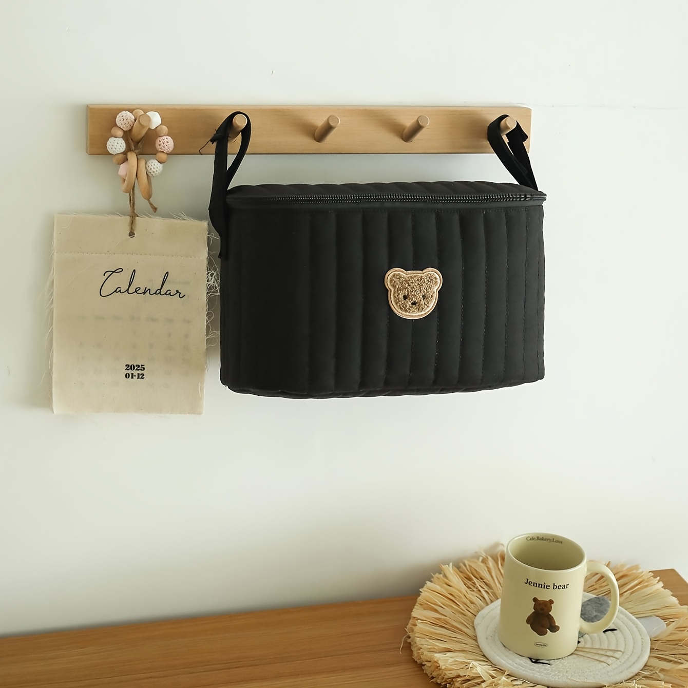 Quilted Stroller Tote Bag, Maternity And Supplies Organizer, Lightweight Machine-washable Bottle Storage Bag, Parent Bag