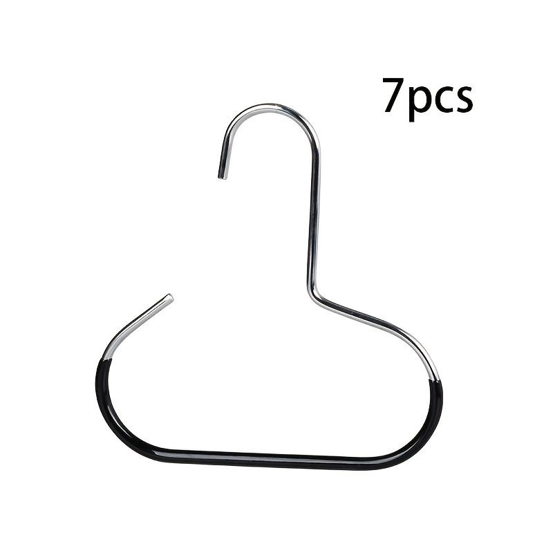 TEMU Porte-chapeaux de rangement 7 pièces, organisateur de cintres antidérapant, crochet à anneau créatif, crochet en acier inoxydable pour armoire,