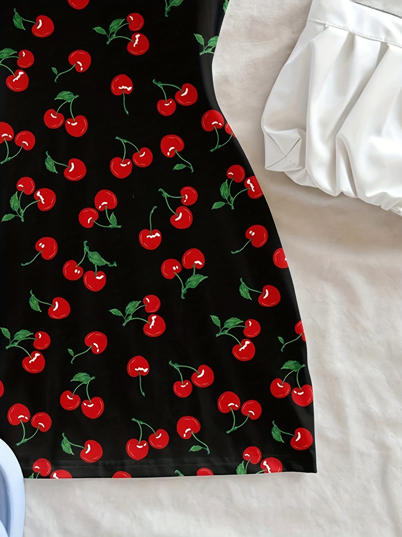 strapless open back dress Black Cherry Print Mini Dress main image 0